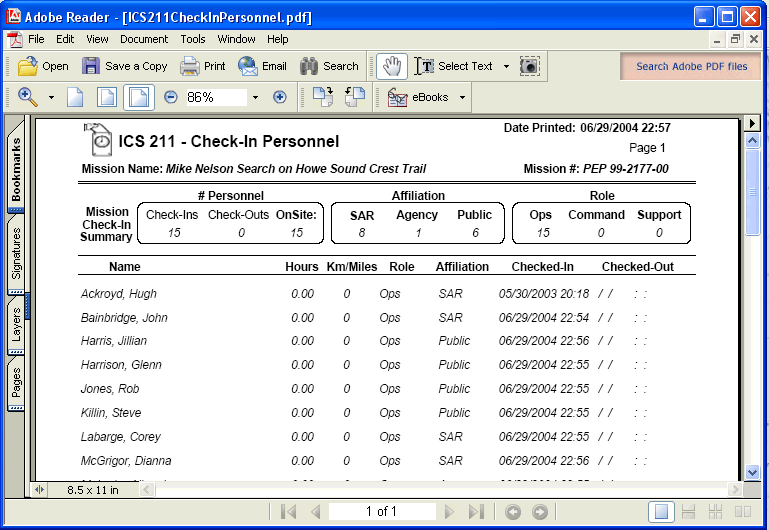 ICS 211 Check-In Personnel -- PDF document