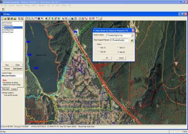 Output Route to Waypoint File